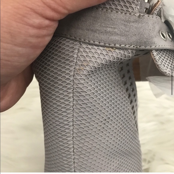 Grey Peep Toe Booties - Picture 6 of 6